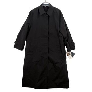 Newport Harbor Coat Womens 14 Regular Black Thinsulate Zip Out Teflon Raincoat